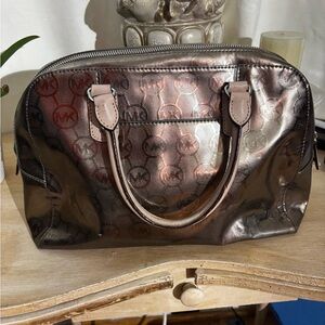 Michael Kors metallic satchel